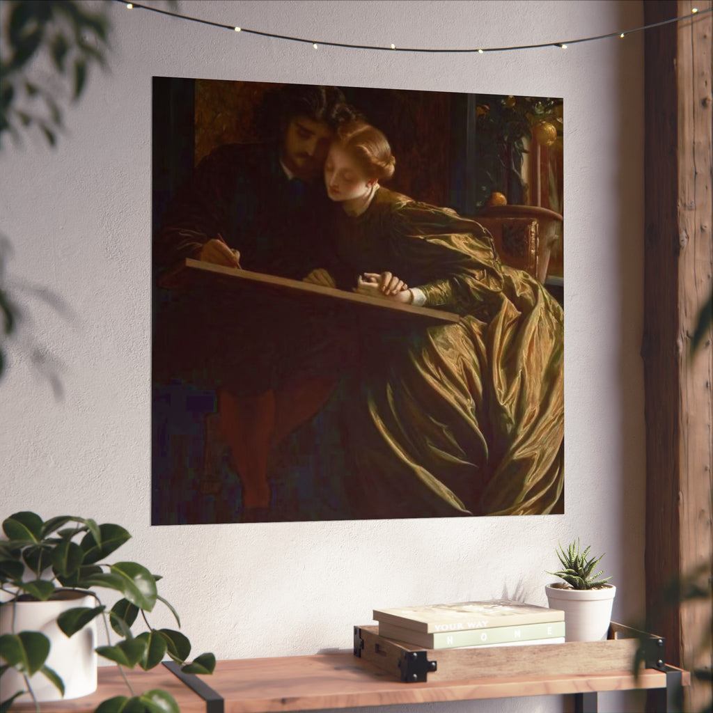 Fine Art Poster — Victorian Lovers Painting Wall Art Print