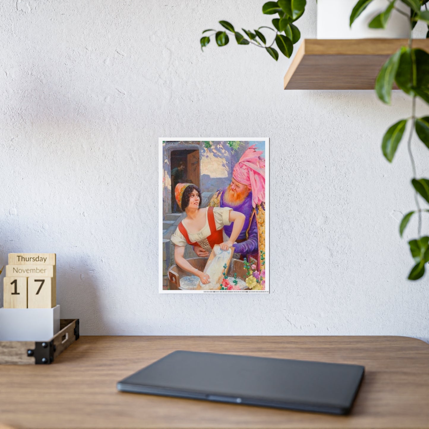 Vintage Romantic Art Poster — Classic Oil Painting Wall Print