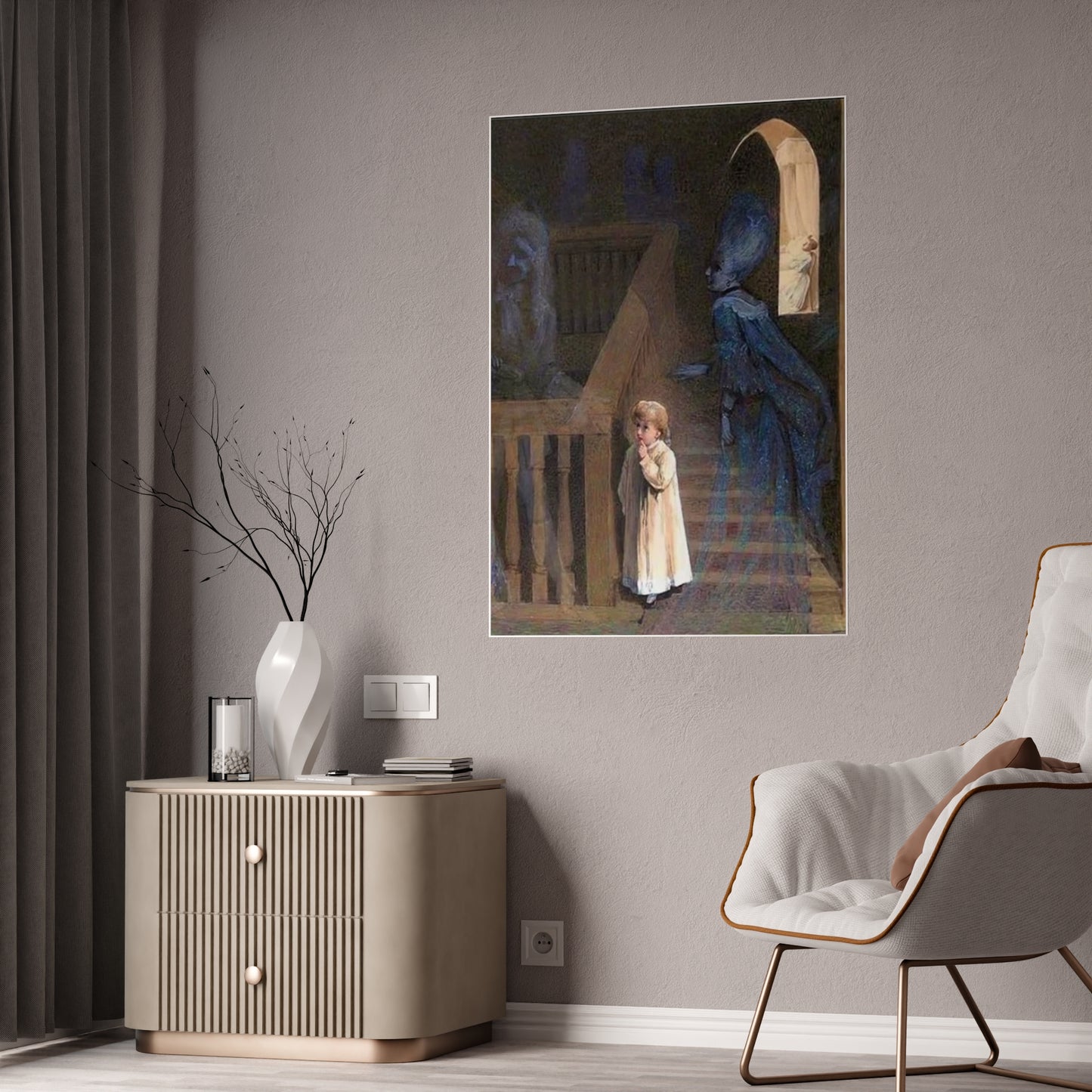 Victorian Ghost Child Poster — Vintage Haunting Art Print