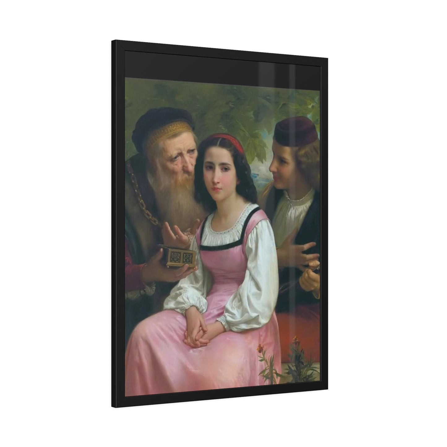 Framed Romantic Vintage Portrait Poster — Classical Oil Painting Wall Art