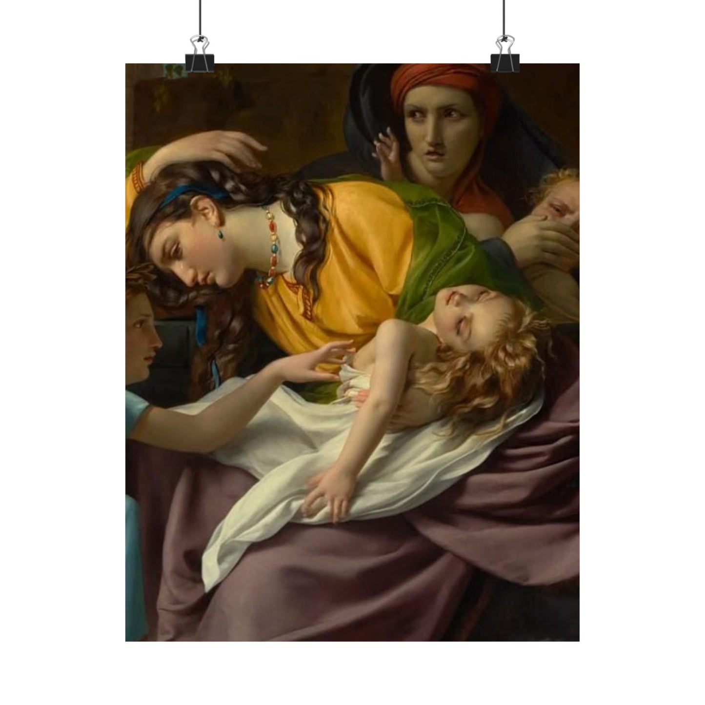 Classical Art Satin Poster – Mother and Child Neoclassical Print (300gsm)